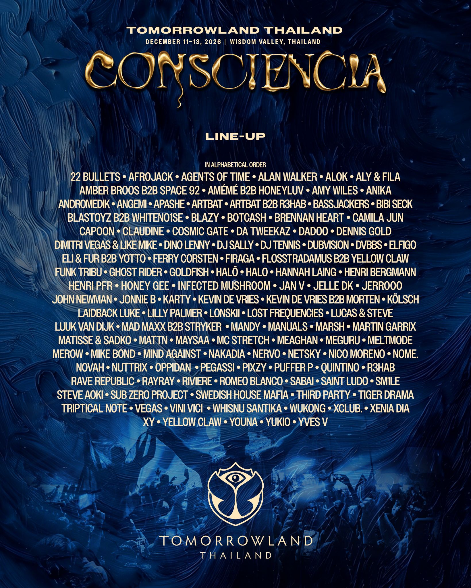 เปิดโผไลน์อัพศิลปิน Tomorrowland Thailand  ก่อนระเบิดความยิ่งใหญ่ครั้งประวัติศาสตร์ ณ Wisdom Valley