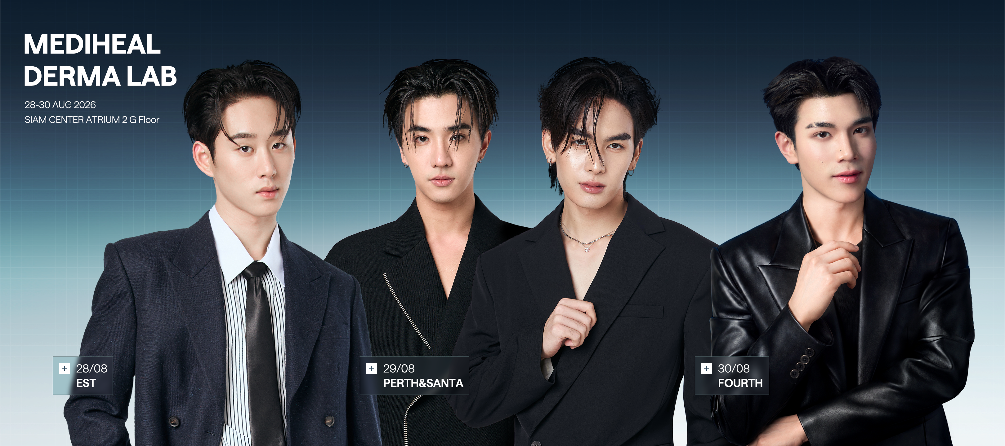 “โฟร์ท ณัฐวรรธน์” แบรนด์แอมบาสเดอร์ MEDIHEAL Toner Pad ชวนฟิน!  แท็กทีม “เอส – เพิร์ธ – แซนต้า” เสิร์ฟโมเมนต์สุดพิเศษ ใน “MEDIHEAL DERMA LAB” ป๊อปอัพสุดเอ็กซ์คลูซีฟ